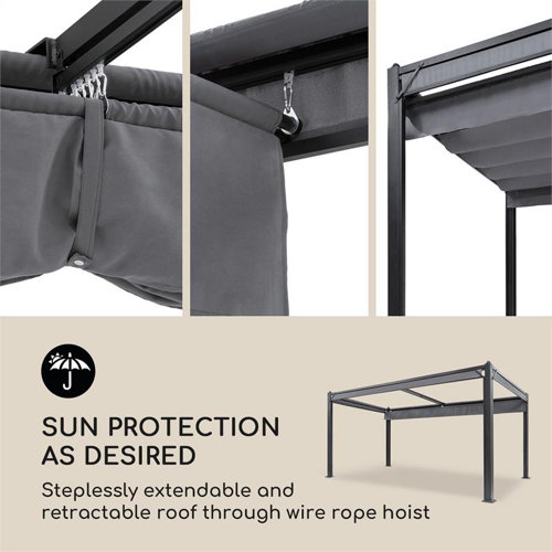 Blumfeldt 400 cm x 300 cm Terrassenpavillon Pantheon Cortina aus